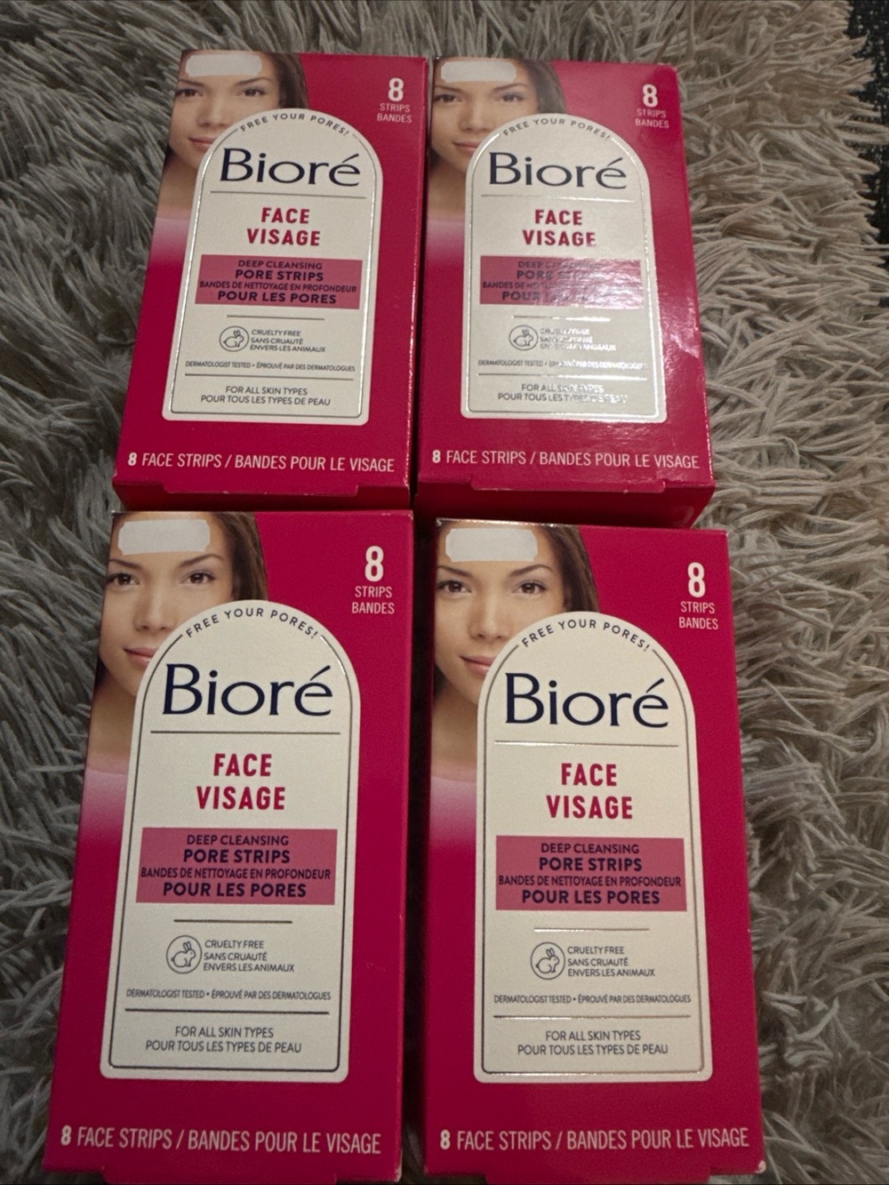 Biore Face Deep Cleansing Pore Strips — set of 4. New